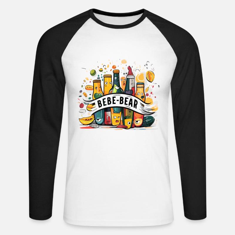 Bürsten & Gebräue - Unisex Baseballshirt langarm - Weiß/Schwarz