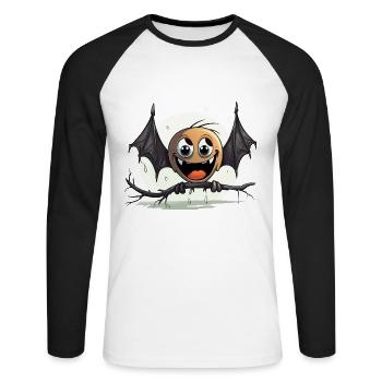 The Bat Ballet - Unisex Long Sleeve Baseball T-Shirt - white/black - Front - Nik (191cm)