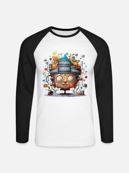 The Musical Mind Map - Unisex Long Sleeve Baseball T-Shirt - white/black