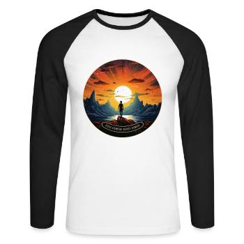 The Dreamers Legacy - Unisex Long Sleeve Baseball T-Shirt - white/black - Front - Nik (191cm)