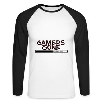 jeux - T-shirt baseball manches longues Homme - blanc/noir - Devant - Nik (191cm)