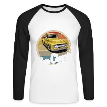 Ich bin nicht alt Ich bin klassisch - Lustige Designs für Senioren - Unisex Baseballshirt langarm - Weiß/Schwarz - Vorne - Nik (191cm)