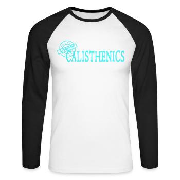 Calisthenics - Unisex Long Sleeve Baseball T-Shirt - white/black - Front - Nik (191cm)
