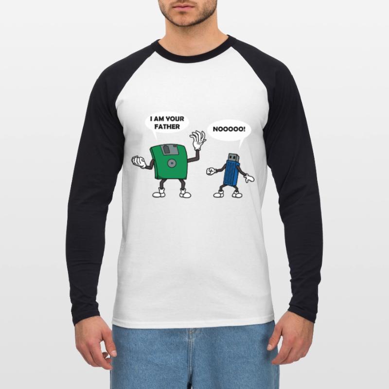 Computer technology floppy disk USB stick gift Unisex Long Sleeve Baseball T-Shirt