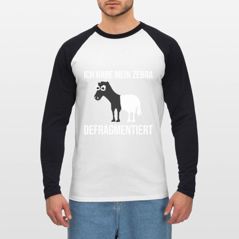 Zebra Defragmentiert Computer Programmierer Unisex Baseballshirt langarm