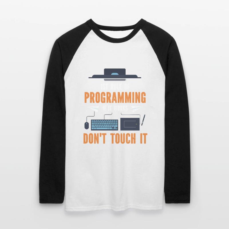 Programmierer Programmierung Code Computer Unisex Baseballshirt langarm