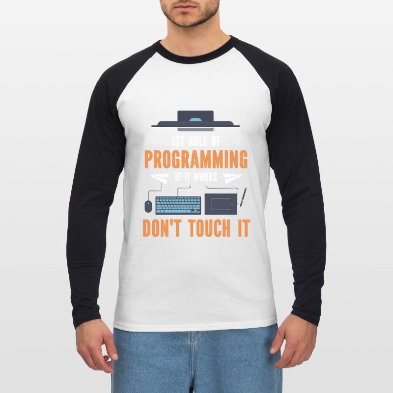 Programmierer Programmierung Code Computer Unisex Baseballshirt langarm