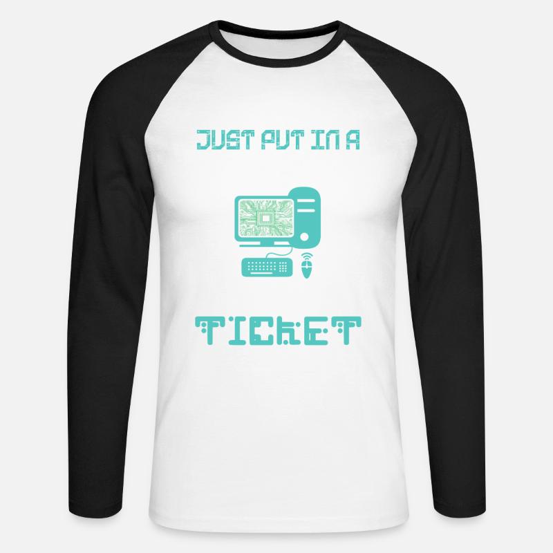 Technischer Support Technologie Programmierer - Unisex Baseballshirt langarm - Weiß/Schwarz