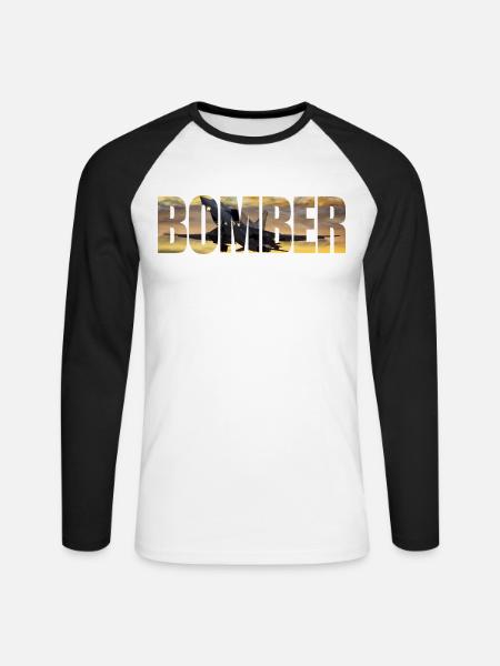 Bomber Tu-22 M3 - Unisex Long Sleeve Baseball T-Shirt - white/black