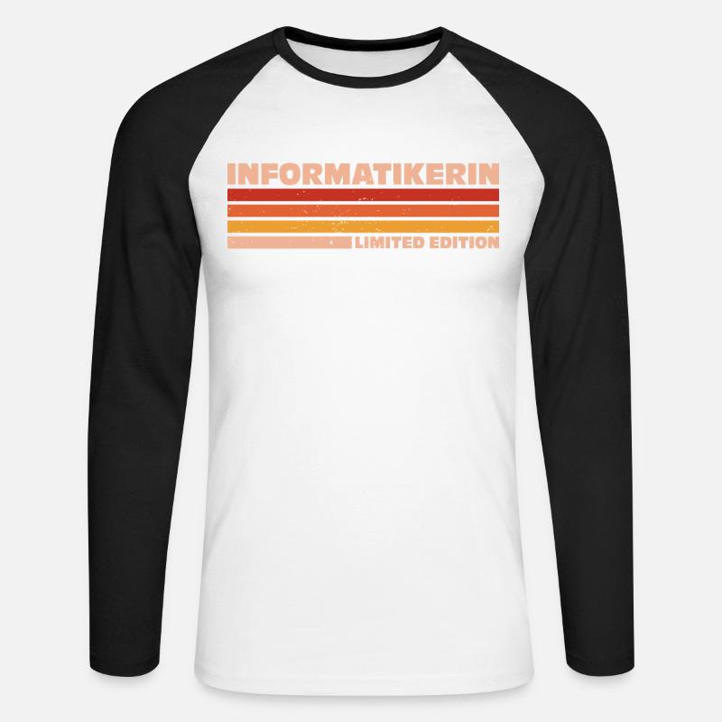 Computer Scientist Computer Scientist Programmer - Unisex Long Sleeve Baseball T-Shirt - white/black