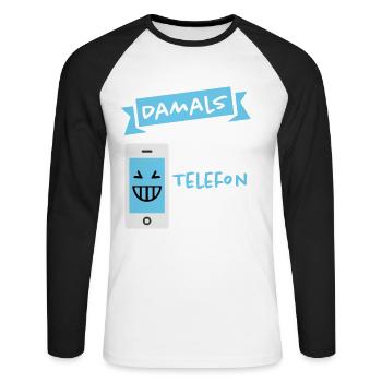 Lustig Lustiger Spruch Funny Geschenk Lustige - Unisex Baseballshirt langarm - Weiß/Schwarz - Vorne - Nik (191cm)