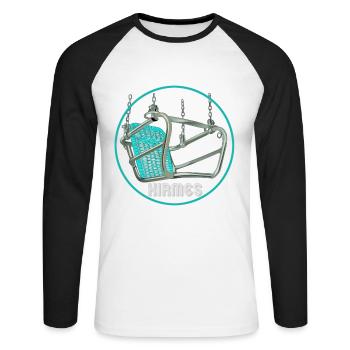 Kermesse Fan foire foire Carrousel godel - T-shirt baseball manches longues Homme - blanc/noir - Devant - Nik (191cm)