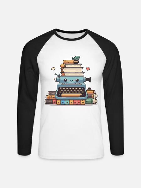 Der Wortweber - Unisex Baseballshirt langarm - Weiß/Schwarz