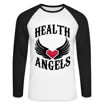 Health angels doctor nurse doctor emergency doctor - Unisex Long Sleeve Baseball T-Shirt - white/black - Front - Nik (191cm)