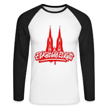 Et Kütt Wie Et Kütt Kölsches Grundgesetz Köln - Unisex Baseballshirt langarm - Weiß/Schwarz - Vorne - Nik (191cm)