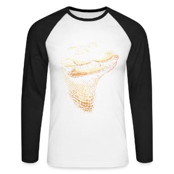 Crocodile Alligator Reptile Crocodile Love Crocodiles - T-shirt baseball manches longues Homme - blanc/noir - Devant - Nik (191cm)