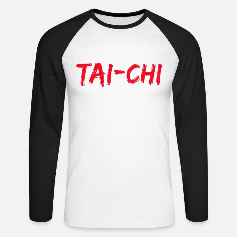 Tai Chi Instructor - Unisex Baseballshirt langarm - Weiß/Schwarz