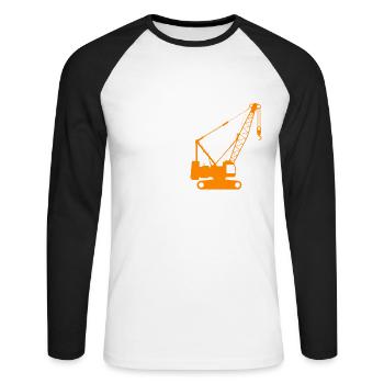 Crane Operators Make The Best Dads - Unisex Long Sleeve Baseball T-Shirt - white/black - Front - Nik (191cm)