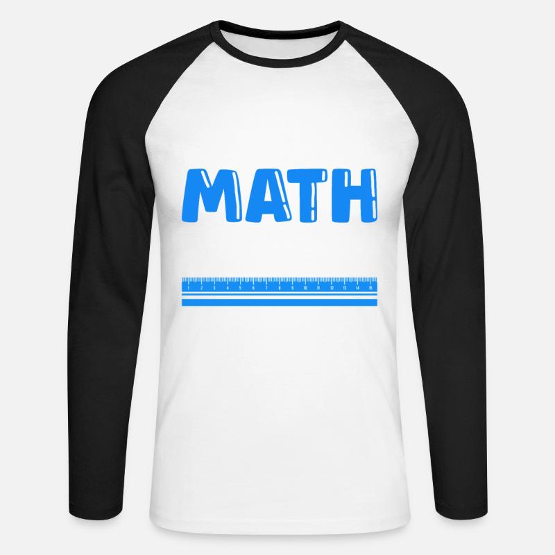 math teacher saying mathematician - Unisex Long Sleeve Baseball T-Shirt - white/black