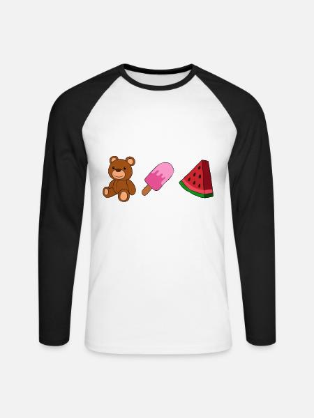 Au Pair Girl Kindergarten Nanny - Unisex Long Sleeve Baseball T-Shirt - white/black