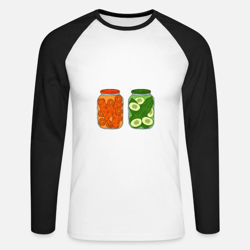 I'm Silently Judging Your Cans - Unisex Baseballshirt langarm - Weiß/Schwarz