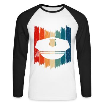 Security Clothing Security Accessories - Unisex Long Sleeve Baseball T-Shirt - white/black - Front - Nik (191cm)