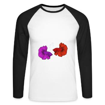 Aquaristik Fischzucht Aquarianer - Unisex Baseballshirt langarm - Weiß/Schwarz - Vorne - Nik (191cm)