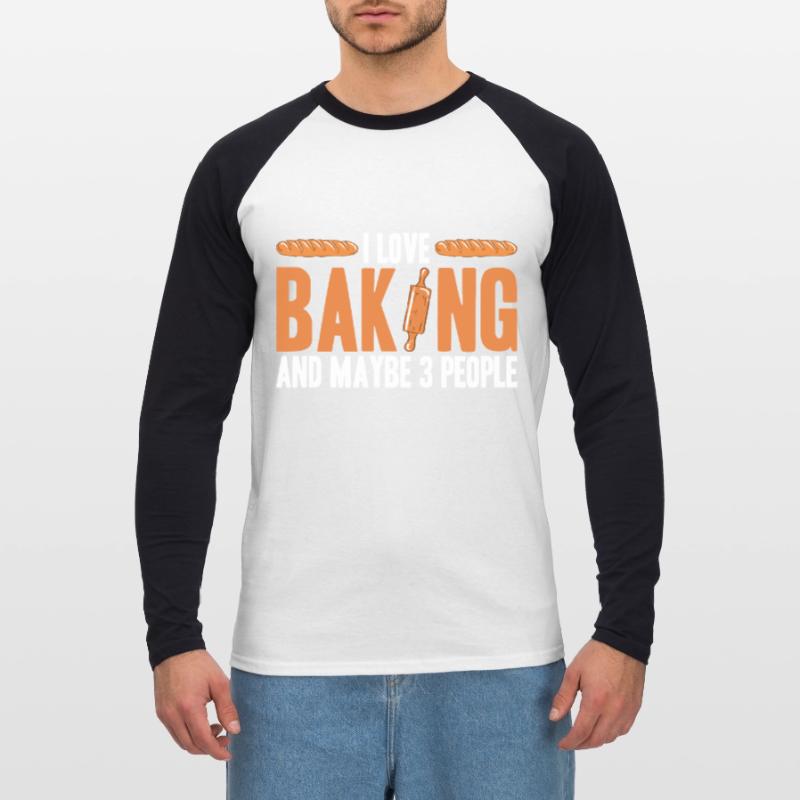 Baking Bread Bakery Bakery Bread Making Unisex Long Sleeve Baseball T-Shirt