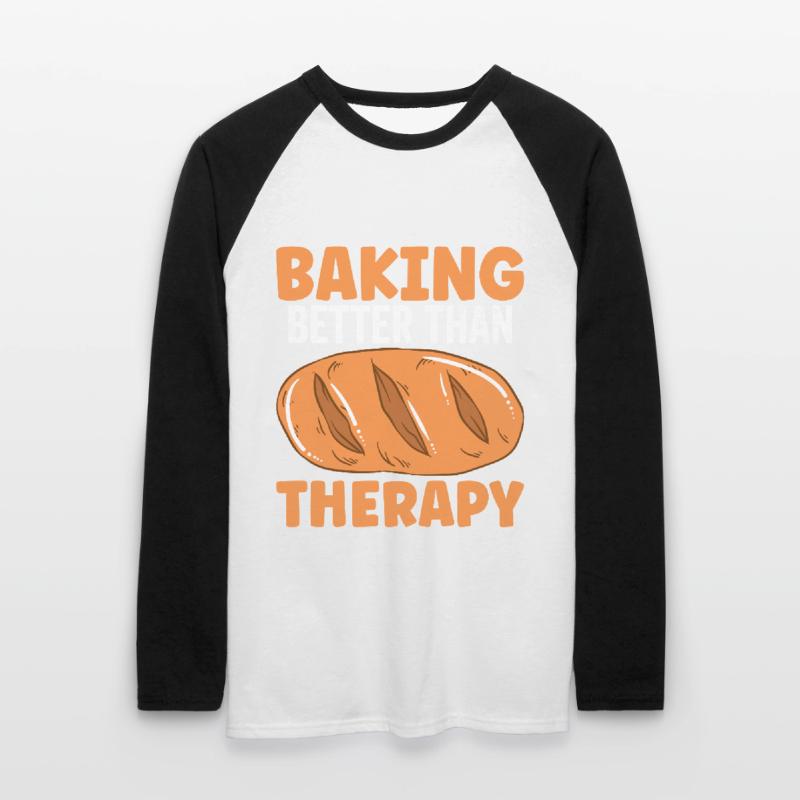 Baking Bread Bakery Bakery Bread Making Unisex Long Sleeve Baseball T-Shirt