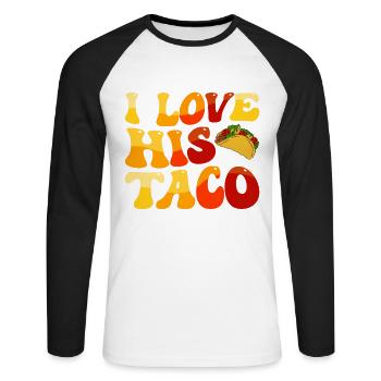 Cinco de Mayo - Unisex Baseballshirt langarm - Weiß/Schwarz - Vorne - Nik (191cm)