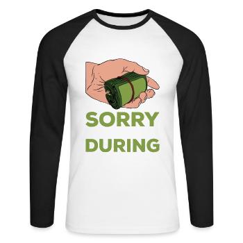 Taxpayer tax office pay tax - Unisex Long Sleeve Baseball T-Shirt - white/black - Front - Nik (191cm)