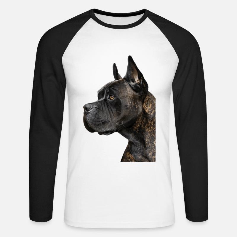 Cane Corso - Unisex Baseballshirt langarm - Weiß/Schwarz