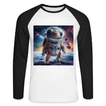 Tortue - T-shirt baseball manches longues Homme - blanc/noir - Devant - Nik (191cm)
