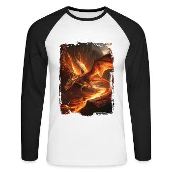 Kite - Unisex Long Sleeve Baseball T-Shirt - white/black - Front - Nik (191cm)