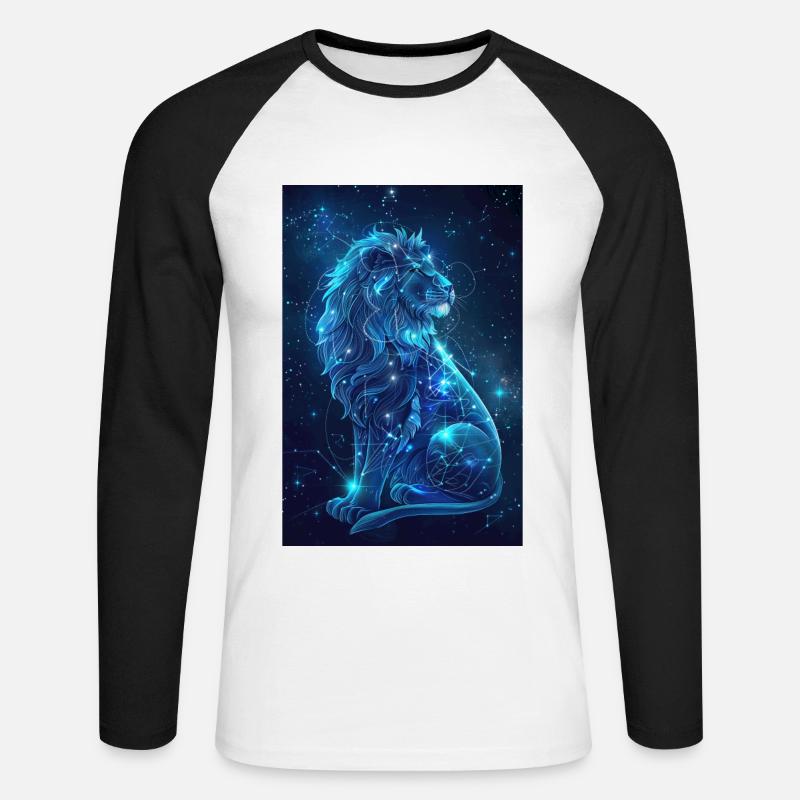 Wassermann - Unisex Baseballshirt langarm - Weiß/Schwarz