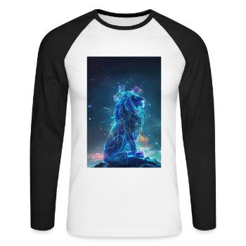 Scorpion - T-shirt baseball manches longues Homme - blanc/noir - Devant - Nik (191cm)