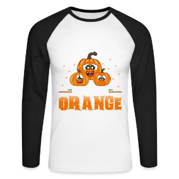 Zahnarzt Halloween Zahnarzthelferin - Unisex Baseballshirt langarm - Weiß/Schwarz - Vorne - Nik (191cm)