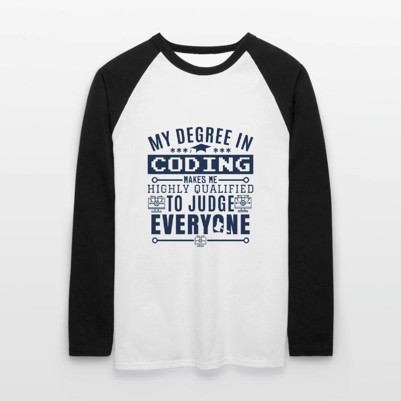 Coder | Programmer | Software Developer Unisex Long Sleeve Baseball T-Shirt