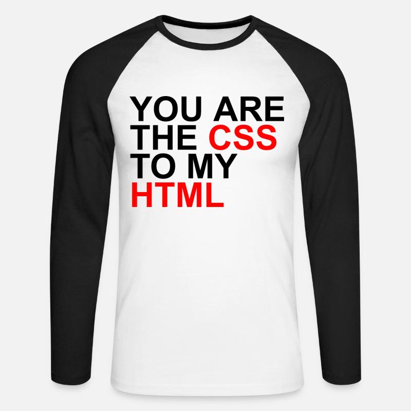 css zu meinem html - Unisex Baseballshirt langarm - Weiß/Schwarz