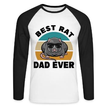 Rats Men - Unisex Long Sleeve Baseball T-Shirt - white/black - Front - Nik (191cm)