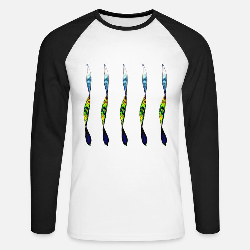 verdrilltes Paar - Unisex Baseballshirt langarm - Weiß/Schwarz