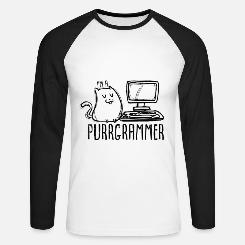 Programmierer - Unisex Baseballshirt langarm - Weiß/Schwarz