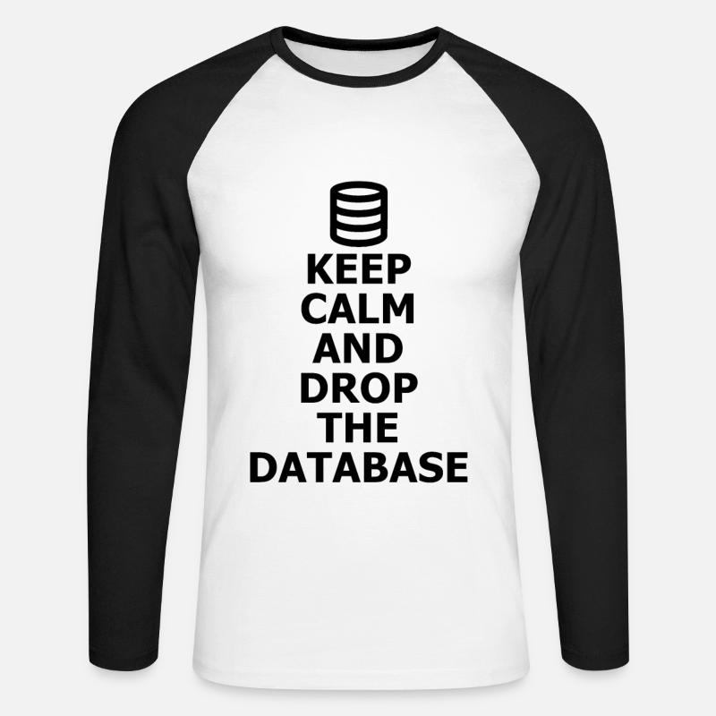 Database Admin DBA - Unisex Long Sleeve Baseball T-Shirt - white/black