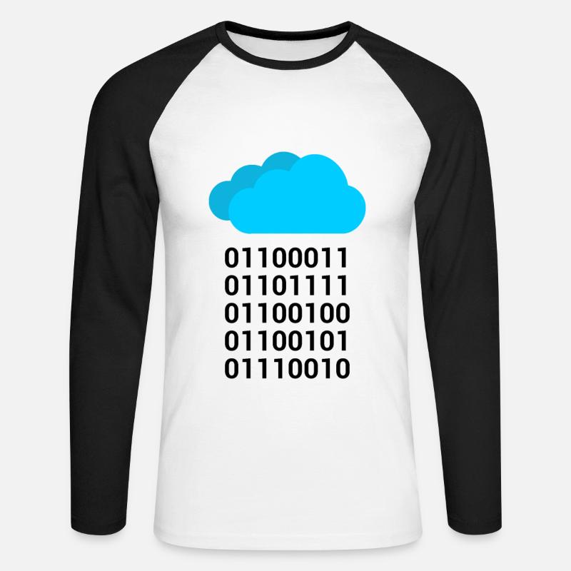 Informatik Geschenk - Unisex Baseballshirt langarm - Weiß/Schwarz