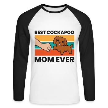 Beste Kakadu-Mama aller Zeiten Lustiger - Unisex Baseballshirt langarm - Weiß/Schwarz - Vorne - Nik (191cm)