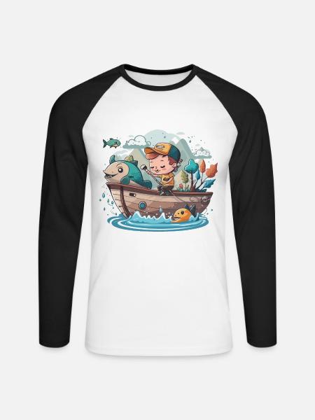 Camping Trip: Outdoor Fun - Unisex Long Sleeve Baseball T-Shirt - white/black