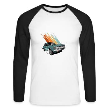 6 Things I Do In My Spare Time Car Enthusiast Cars - T-shirt baseball manches longues Homme - blanc/noir - Devant - Nik (191cm)
