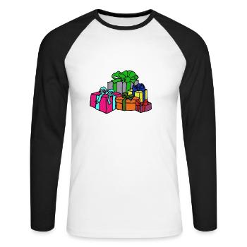 gifts - Unisex Long Sleeve Baseball T-Shirt - white/black - Front - Nik (191cm)