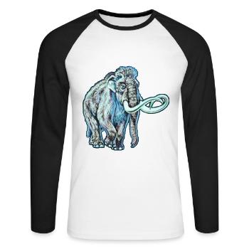 Mammut - Unisex Baseballshirt langarm - Weiß/Schwarz - Vorne - Nik (191cm)