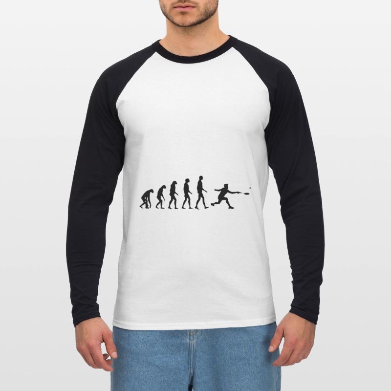 Cadeau d'évolution de badminton d'évolution de volant T-shirt baseball manches longues Homme